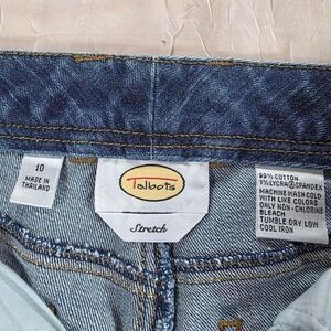 Talbots Womens High Rise Straight Leg Jeans Medium Wash Blue Stretch Size 10